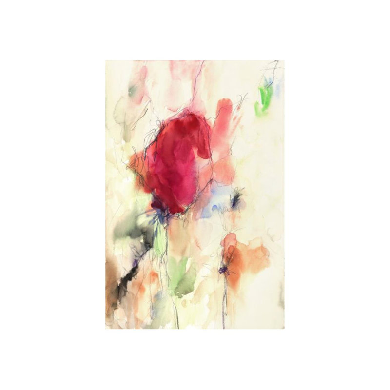 «Daydreaming I» par Guseul Park - impression d'art graphique, Gel coupé au couteau, H 60 po x l 40 po