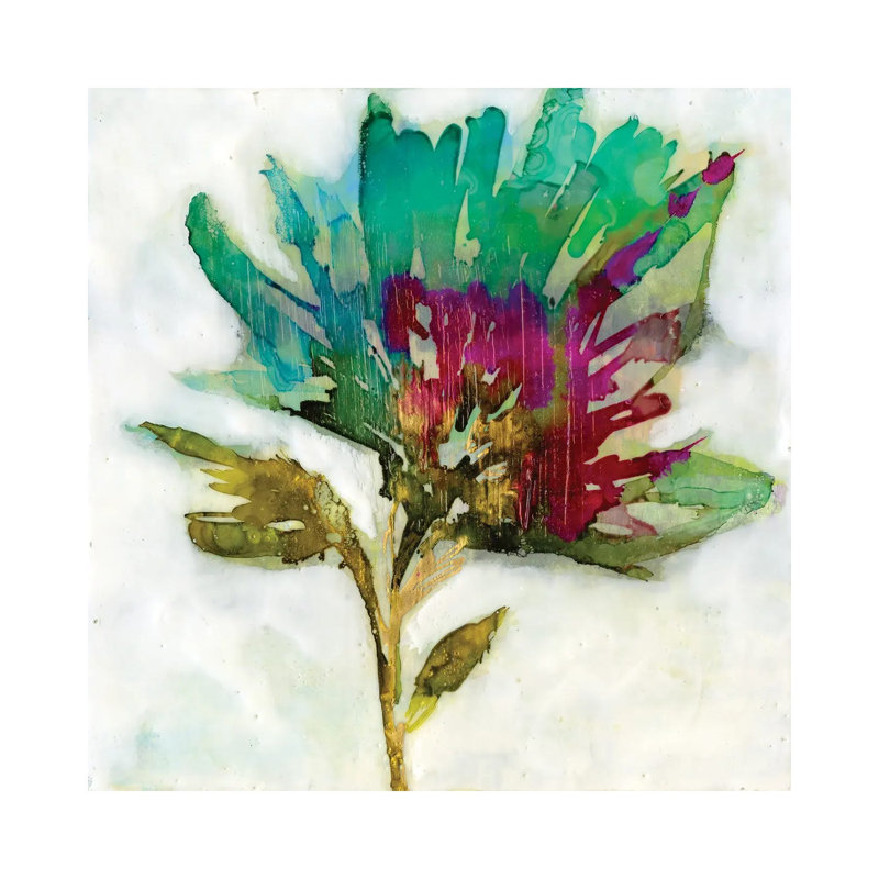 Fuchsia Splash I by Jennifer Goldberger - Wrapped Canvas Painting, 45.72 cm H x 45.72 cm W