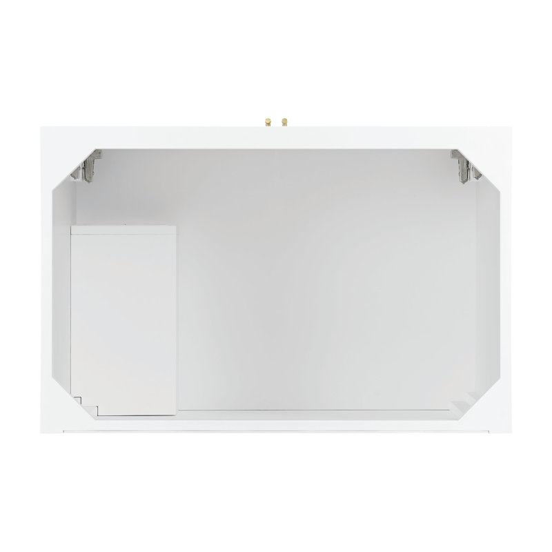 Myrrin 36'' W Single Vanity, Bright White, Tajnar Eclos, 8" Widespread