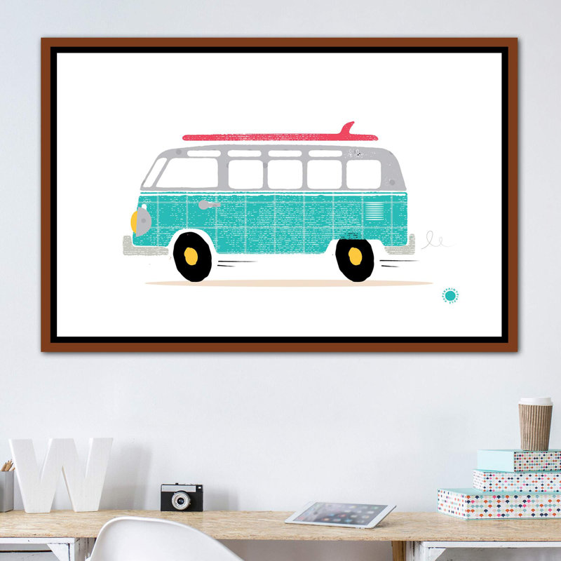 " Van ", No Mat, Brown Framed Canvas, 40" H x 60" W x 1.5" D