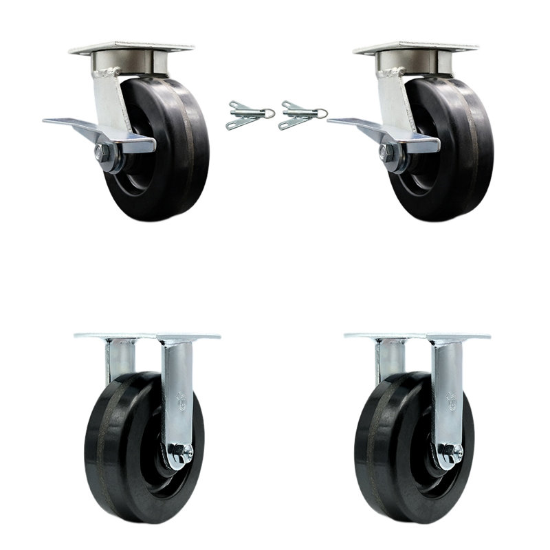4 Piece Kingpinless Phenolic Caster Set