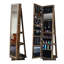 Armoire à bijoux pleine grandeur à miroir pivotant à 360 ° avec tablettes