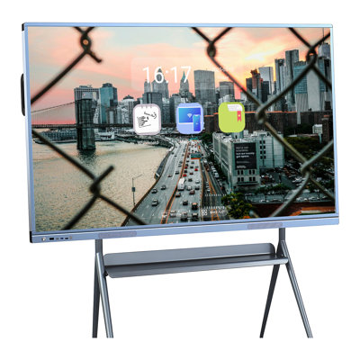 Tableau blanc interactif tout-en-un à écran tactile 65 pouces JYXCN Smart Board avec système double, idéal pour les réunions en classe, les collaborations au bureau et les présentations professionnelles