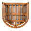 Ensemble de salle à manger d'extérieur en bois d'acacia rustique moderne avec chaises en corde tissée et table à lattes ronde d'yahir-133878497-133878501