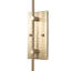 Lampe murale festonnée à arc - Laiton vieilli, lin blanc, diffuseur