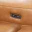 Canapé modulaire classique en similicuir orange avec console et 3 fauteuils inclinables électriques Classic-102792027