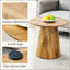 Table basse ronde en bois aggloméré naturel 19,6 po