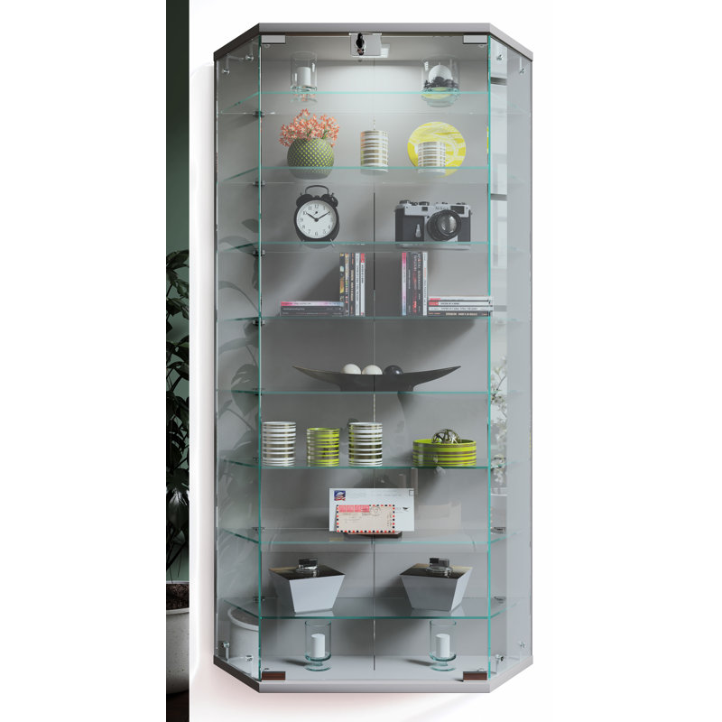 Chaliyah Display Cabinet, Silver