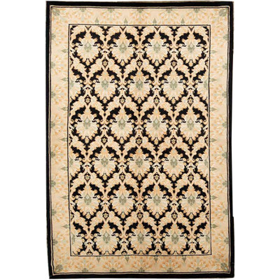 Tapis beige noué à la main de haute qualité