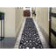 Hand-Knotted High-Quality Black and Ivory Runner