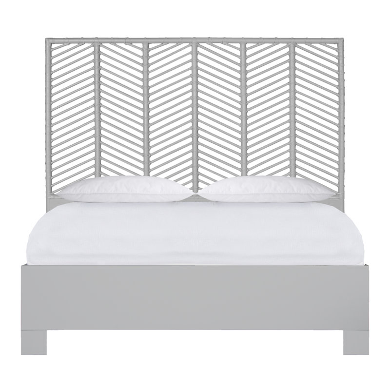 Liam Collection Bed, Full, Light Gray
