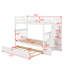 Lit simple superposé au dessus d'un lit simple avec lit gigogne et rangement-622390246