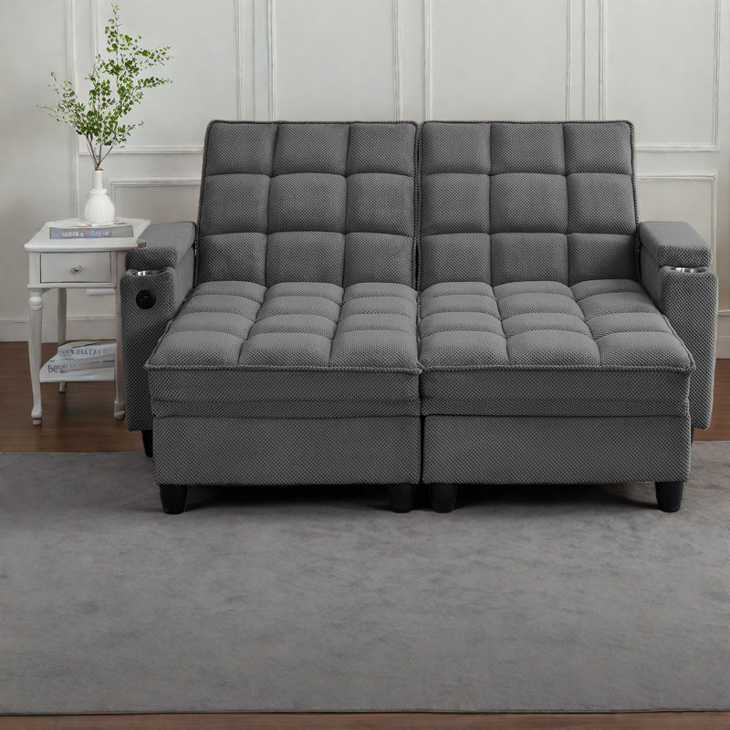 Sofas With Storage, Engineered Wood Modern Adjustable Sleeper For Home