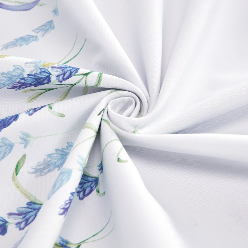 Twill Floral Duvet Cover, Twin Duvet Cover + 2 Standard Shams, Lavender