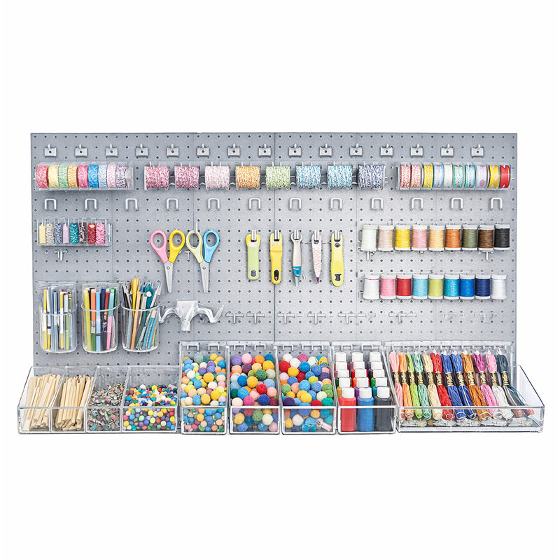125-Piece Pegboard Organizer Kit (2 - 24"x24")