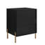 Table de chevet en bois manufacturé et acier Cainsville-99178245