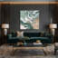 Abstrait art fluide sur toile brune 56-1001752398