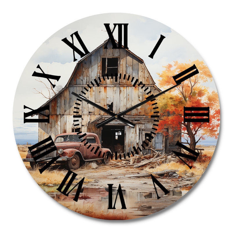 Horloge murale Barns Rustic Charm, Médium