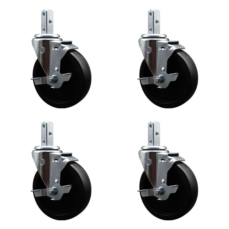 Ensemble de roulettes de rechange avec freins Regency 600CASTPRE4P - SCC