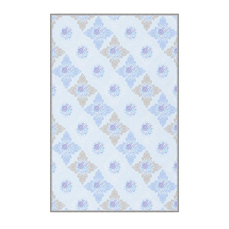 Stylish Hall Carpet (3.3 x 6.6 ft), 1% Polyester, .3 in Pile Height | Antibacterial, PVC Non-Slip Underside | 3D Digital Printing, Machine Washable | Perfect for Entryways & Living Spaces, Durable & Easy Care