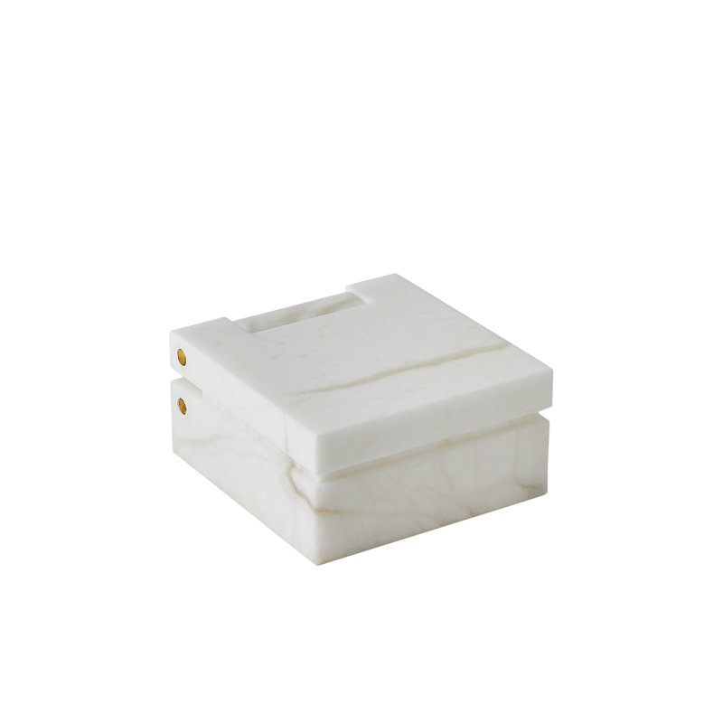 Handmade Stoneware Decorative Box, 2.5" H x 5" W x 5" D