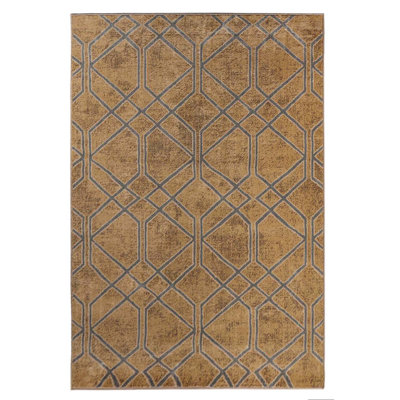 Raya Modern Geometric Lattice 100% Polypropylene Area Rug