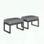 Ensemble de 2 repose-pieds de patio en aluminium toutes saisons avec coussins épais-624461074
