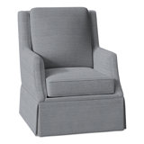 Savannah Linen Swivel Slipcovered Chair