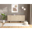 Buffet moderne à trois sections en finition chêne naturel