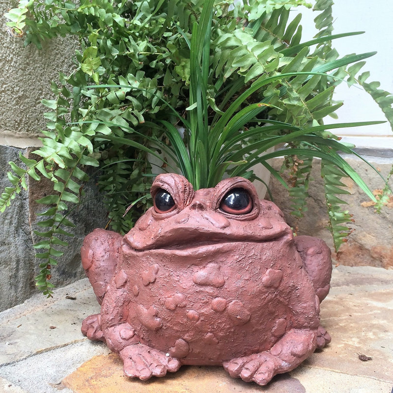 Pot à fleurs statue "Toad Hollow" Classic, Café
