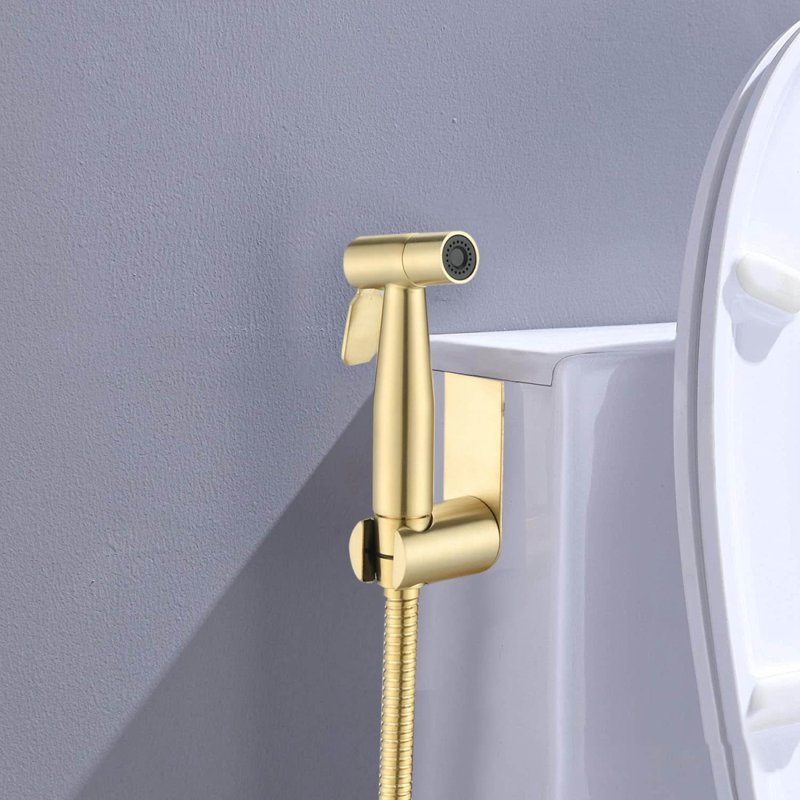 Bidet pulvérisateur pour toilette, pulvérisateur de couches en tissu à main, Or brossé