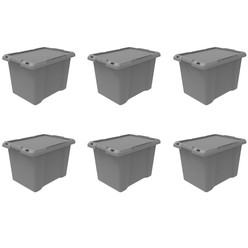 Wayfair Basics Solid Latched Tote 19 Gal