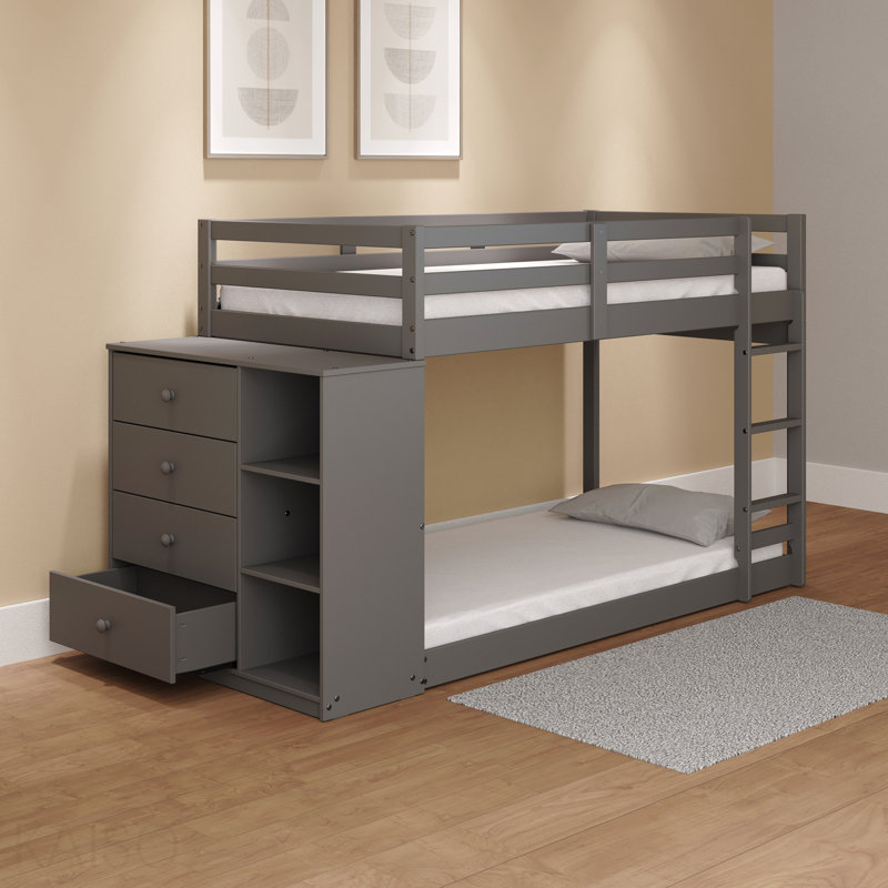 Twin/Twin Bunk Bed With Cabinet