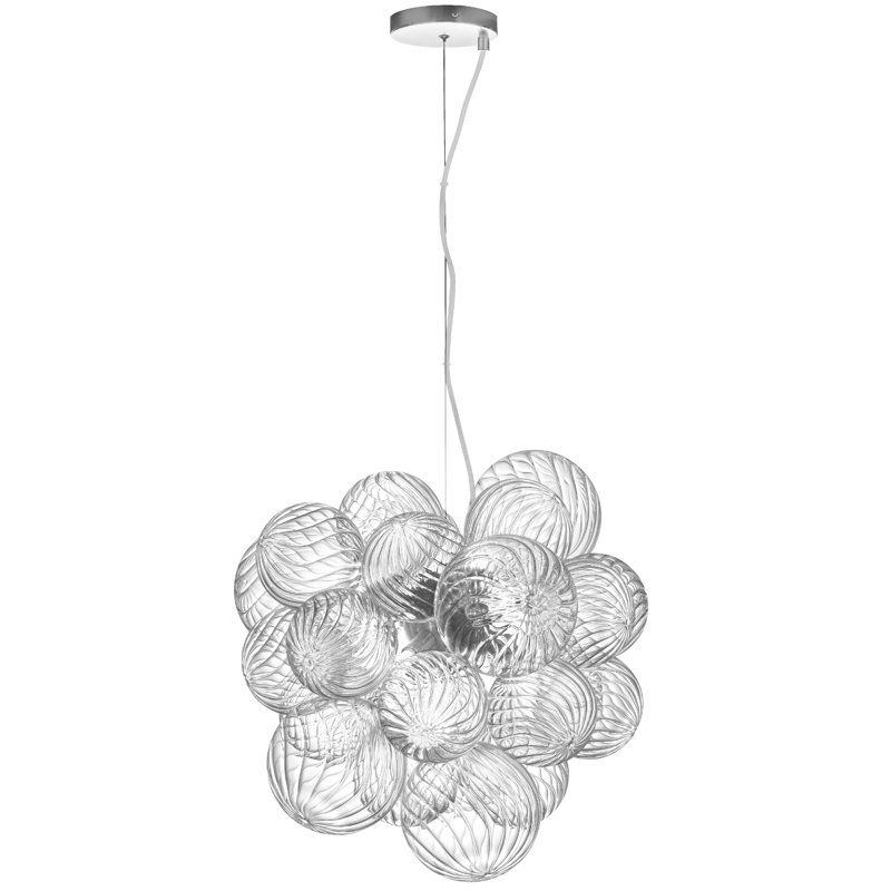 Luminaire suspendu 6 lumières Charlize, Chrome poli