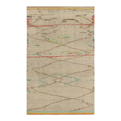 Moroccan Hand Knotted Area Rug