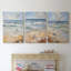 Série Sea and Shore CXIV - Ensemble de 3 toiles tendues avec châssis - Prêt à être accroché-742021304