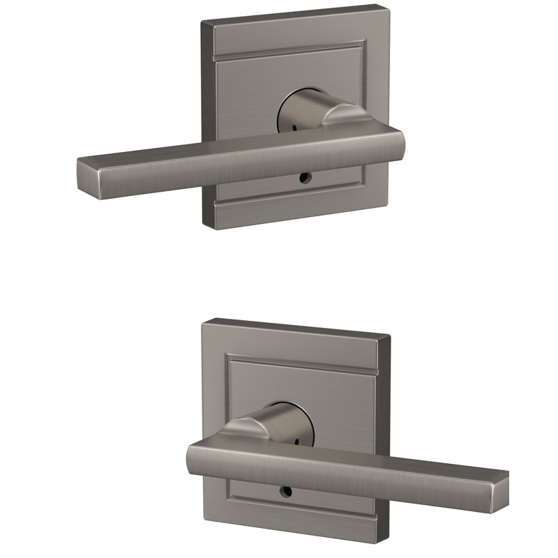 Custom Latitude Non-Turning Lever with Upland Trim, Satin Nickel