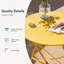 Ensemble de table bistro et chaises rondes en acier 3 pièces-133665448
