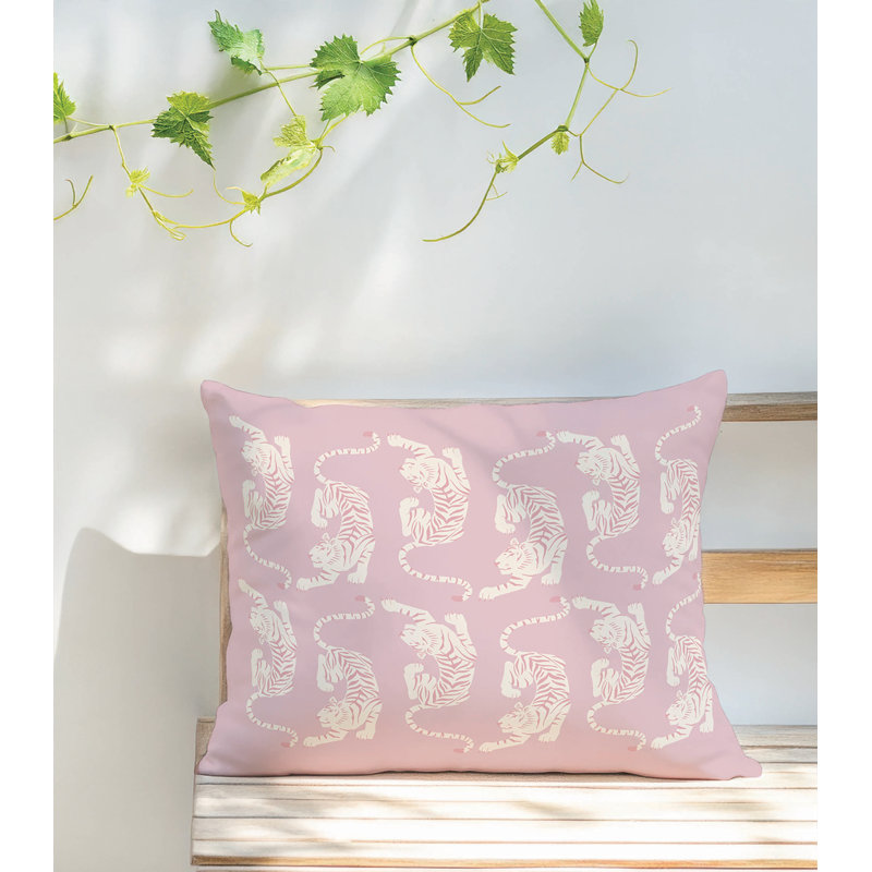 Coussin extérieur Hey Tiger, Rose