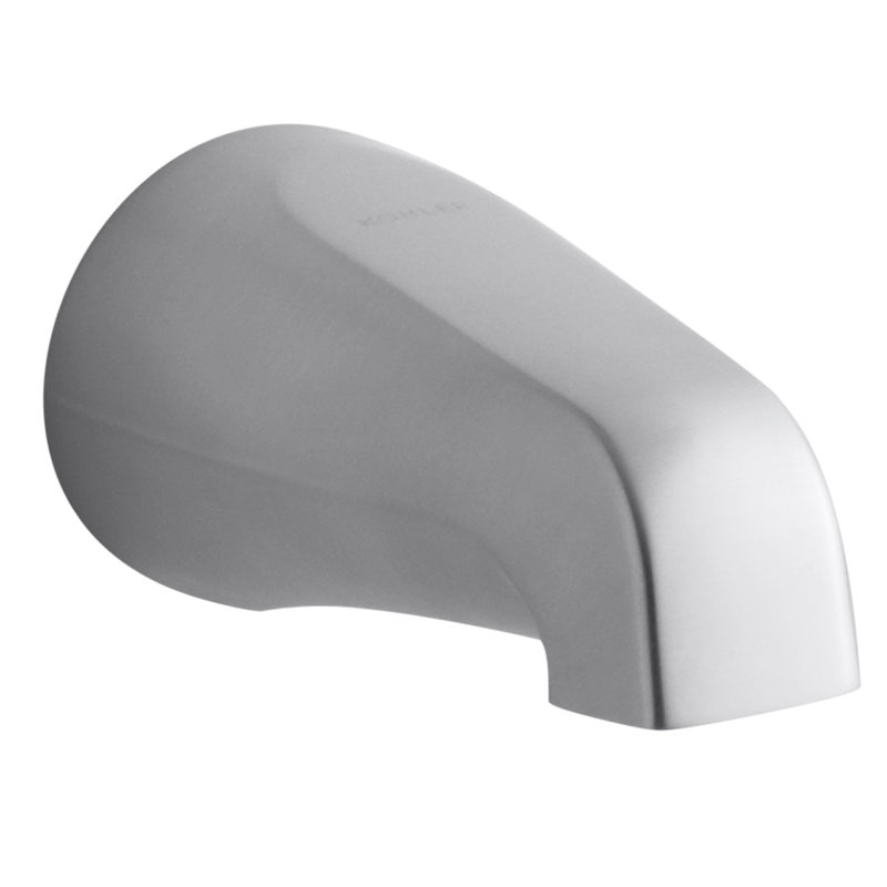 Coralais 4-7/8" Non-Diverter Bath Spout with Slip-Fit Connection, Brushed Chrome