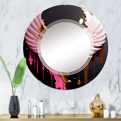 Oreva Pink,Gold Angel Wings I - Wings Angel Wall Mirror
