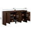Buffet 61,1 po Mid-Century brun, console multimédia multifonctionnelle pour le salon, la salle à manger et le vestibule-429848515