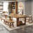 Brown Rectangular Solid Wood desk-254471398