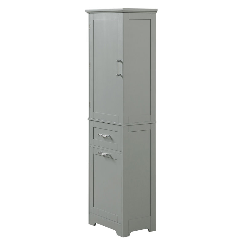 Tall Bathroom Storage Cabinet, Gray