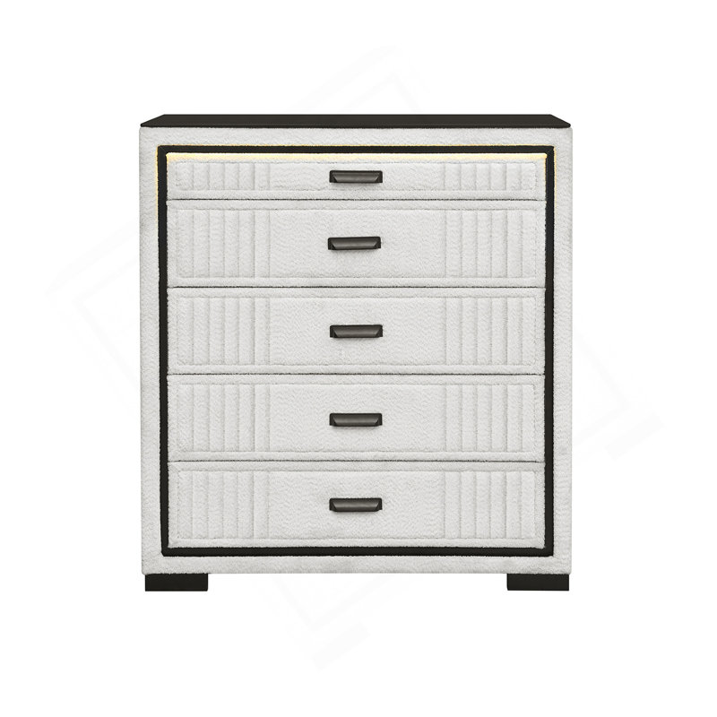 Commode blanche et noire Isaïe