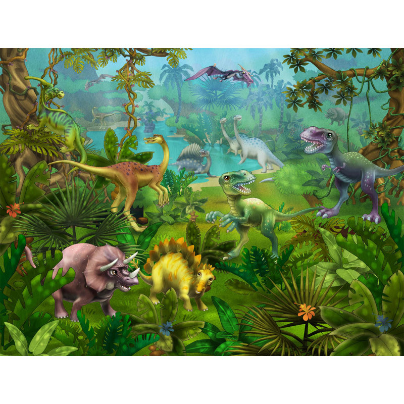 Adhésif décoratif dinosaure utopie, H 36,5 po x l 48 po