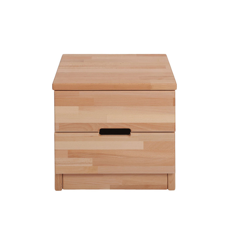 Avaani 2 Drawer Bedside Table, Beech (Natural)