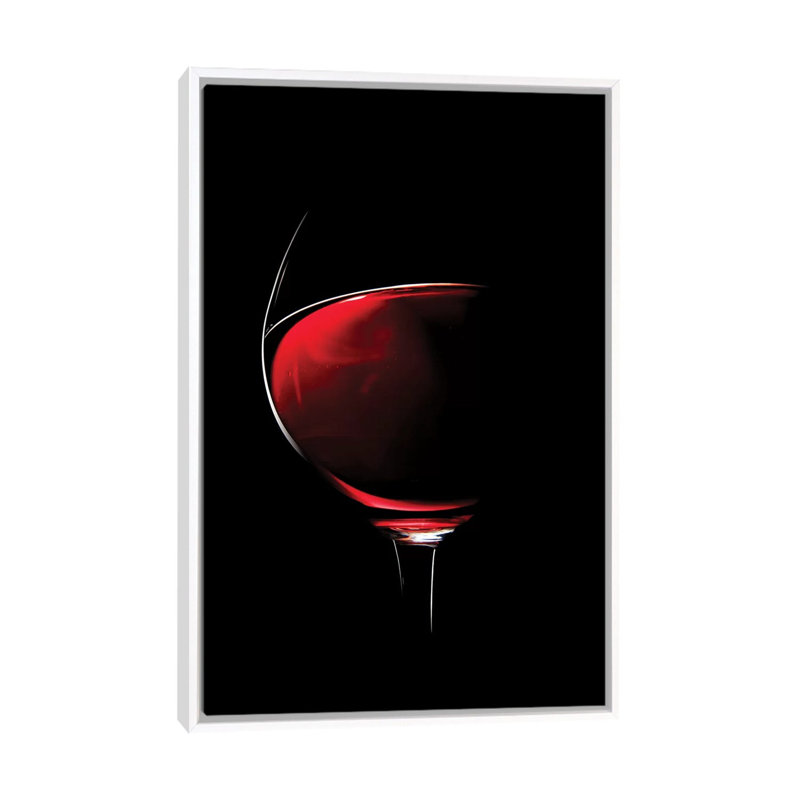 «Red Wine» par Johan Swanepoel - impression d'art graphique, H 60 po x l 40po x P 1,5 po, Toile blanche encadrée