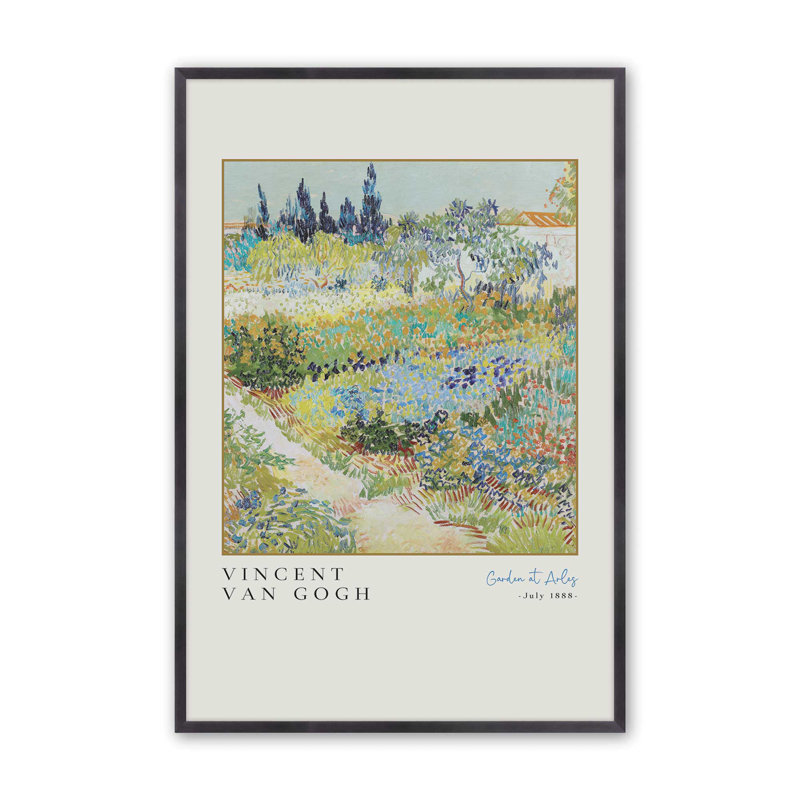 Van Gogh's Garden at Arles Print , 15.25" H x 12.25" W, Weathered Zinc