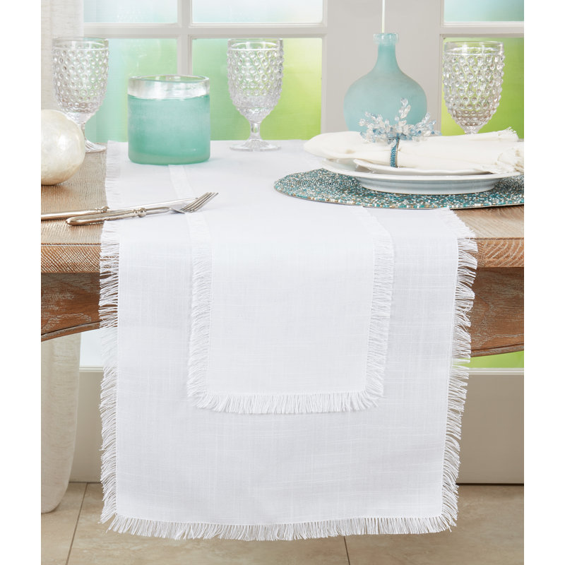 Rectangular Table Runner, White